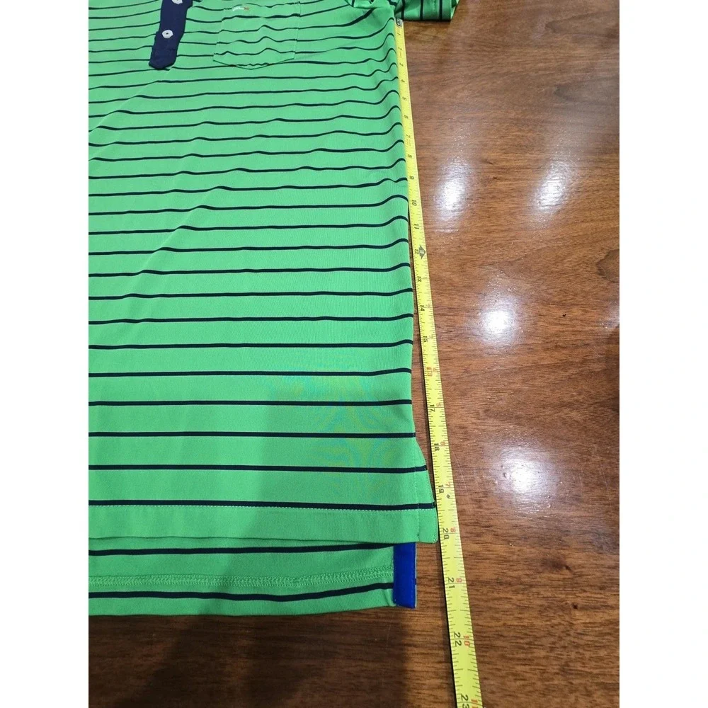 RLX Ralph Lauren Performance Golf Polo Shirt - Men's Medium -‎ Green Stripe -...